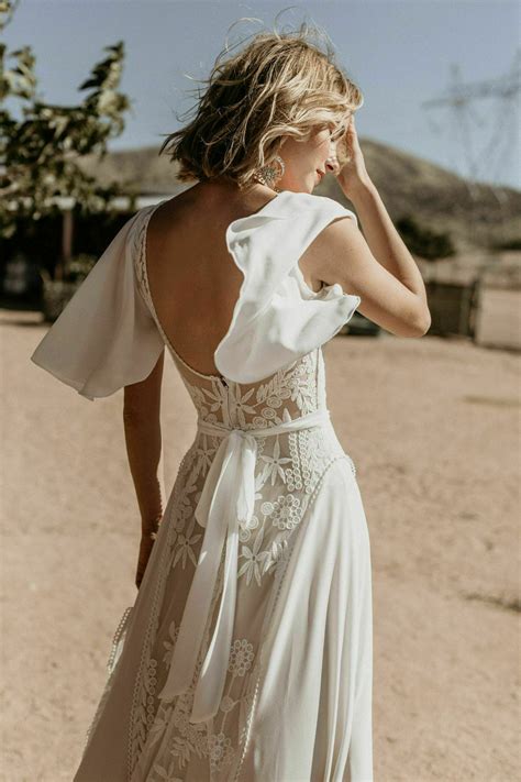 Hayley Romantic Bohemian Wedding Dress | Dreamers and Lovers