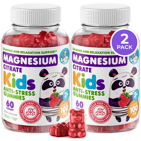Kids Sugar-Free Magnesium Gummies - Calm Supplement for Children ...