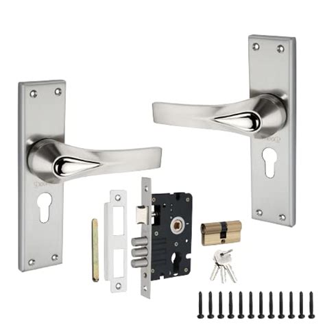 DOOR EYE Mortise Door Handle Set with Lock Body (Brass Cylinder ...