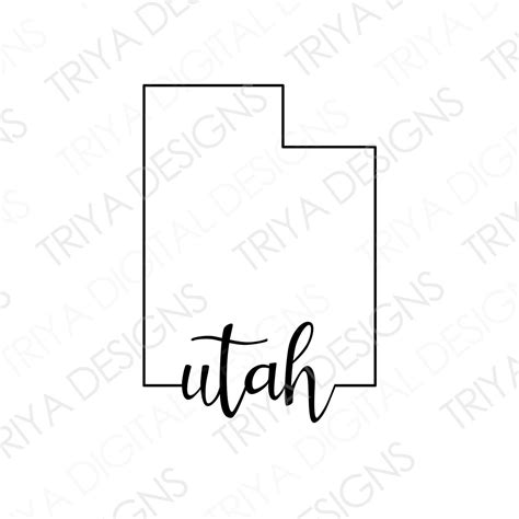 Utah SVG Bundle Utah Outline With Text Cut File State of - Etsy