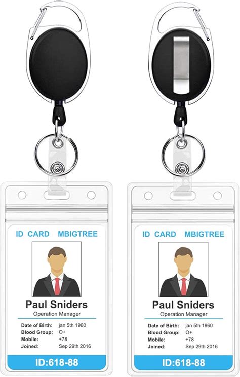 Will Well Heavy Duty Retractable Badge Holders with Carabiner India | Ubuy