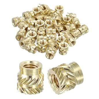 uxcell Knurled Insert Nuts, 50pcs M5 x 8mm L x 8mm OD 3D Printing Brass ...