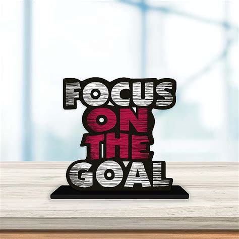 Buy Artvibes Wooden Idols and Figurine Focus On The Goal Quote Table ...
