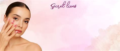 Buy Secret Lives acrylic press on nails artifical designer fake nails ...