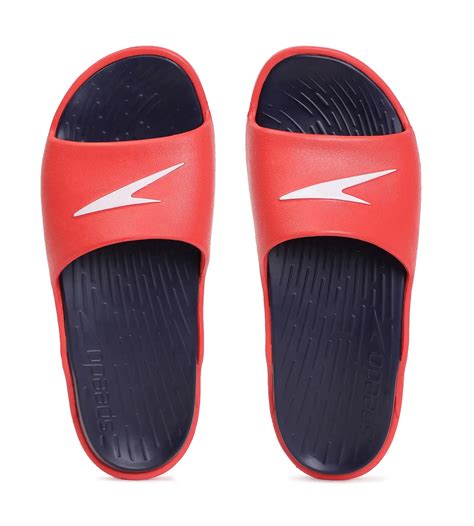 Buy Speedo Dual Colour Slide True Navy-Fed Red-White Footwear Online ...