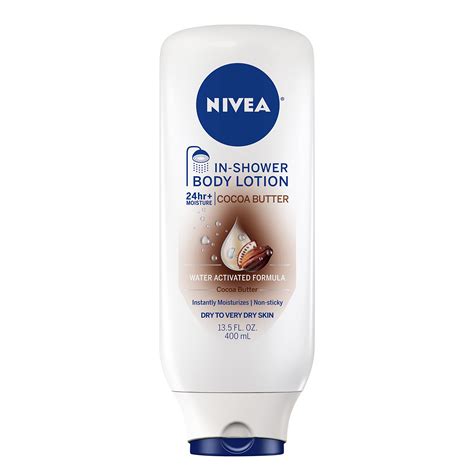 Buy NIVEA Cocoa Butter In Shower Lotion, Body Lotion for Dry Skin, 13.5 ...
