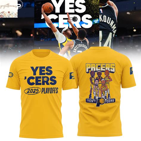 Indiana Pacers Yes Cers 2025 Playoffs 3D T-Shirt - Greylittlearrows