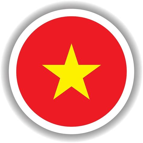 Vietnam flag round shape | Premium Vector