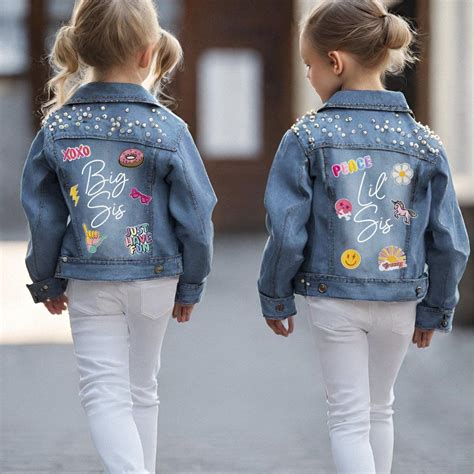 Blue Pearl Custom Kids' Denim Jacket, Personalized Name Jean Jacket for ...
