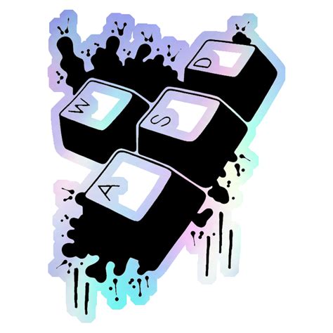 WASD Gaming Keys Holographic Stickers – STICKEROGY
