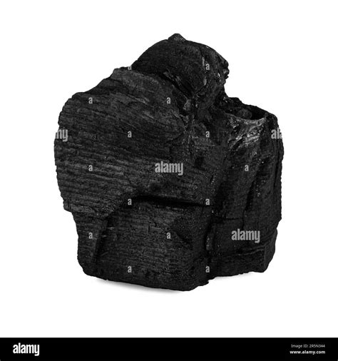 Piece of coal isolated on white. Mineral deposits Stock Photo - Alamy