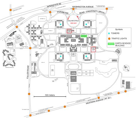 High resolution uptown campus map, University at Albany