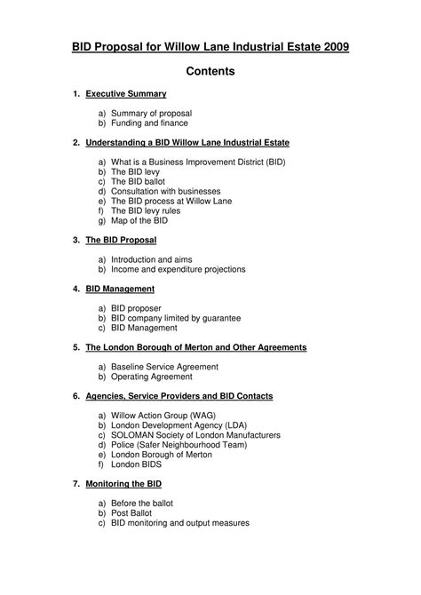 Free Printable Bid Proposal Templates [Word, PDF, Excel]