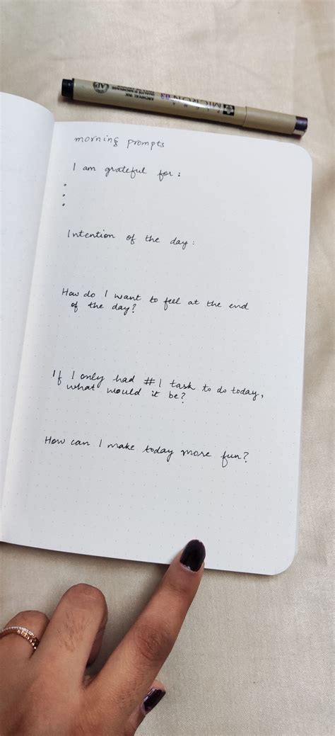 Daily Morning Journal Prompts | Morning journal prompts, Morning ...