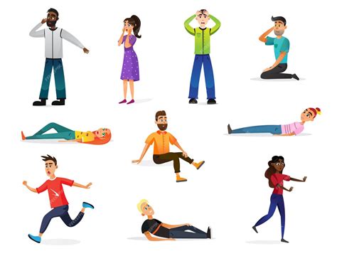 Personnages victimes de catastrophes naturelles, urgence. | Vecteur Premium