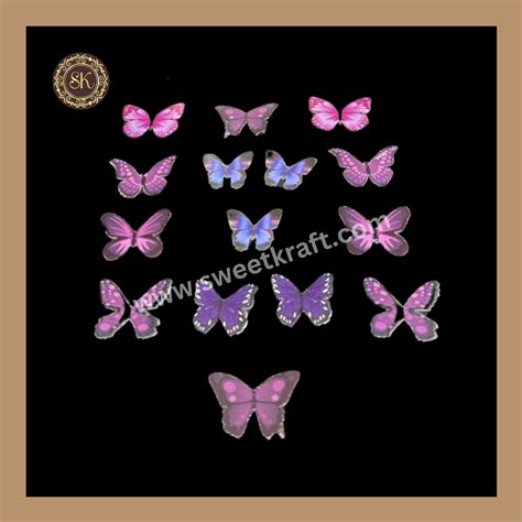 Edible Wafer Butterfly | Pre-Cut Wafer Paper | Stick on Cake Decor | C ...