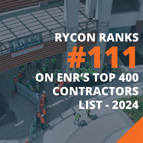 Rycon Ranks #111 on ENR's Top 400 Contractors List | Rycon Construction ...
