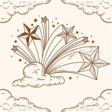 Free Vector | Shooting star drawing illustration