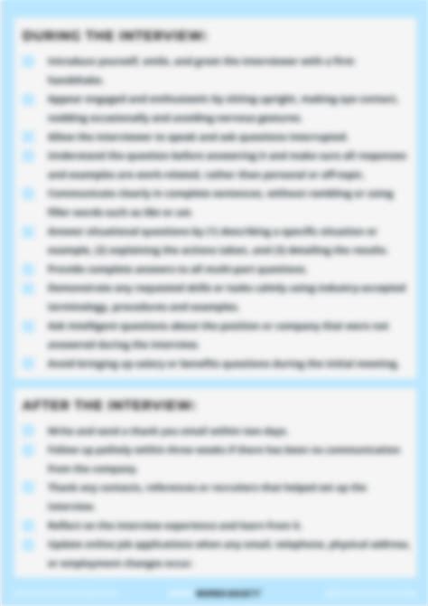 Job Interview Checklist Template 的图像结果