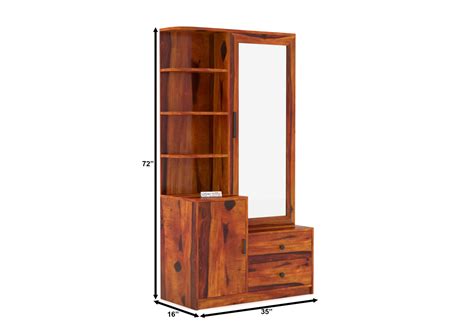 Buy Falcon Dressing Table (Honey Finish) Online in India | UrbanWood