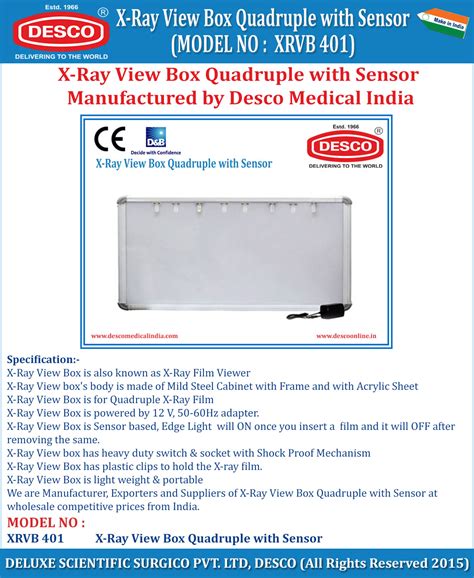 X-Ray View Box Quadruple with Sensor | Desco
