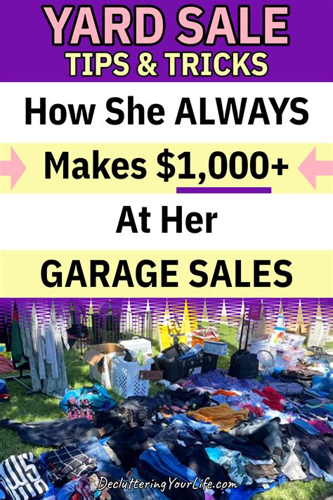 Garage Sale Tips To Make The MOST Money Possible (tips from Pros that ...