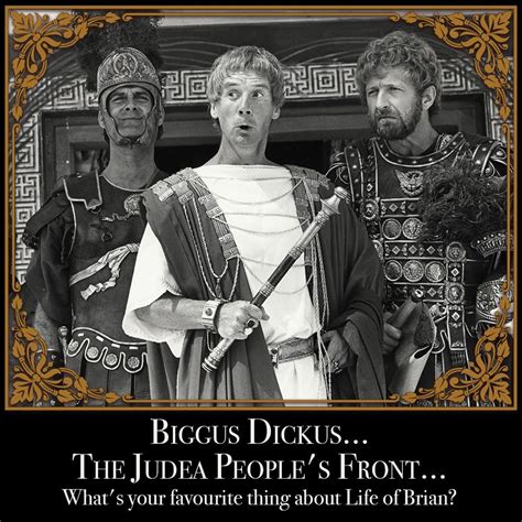 Image result for Monty Python Biggus Dickus