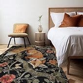 Inspired William Morris Fox Area Rug Kitchen Mat Non-Slip Oil Proof ...