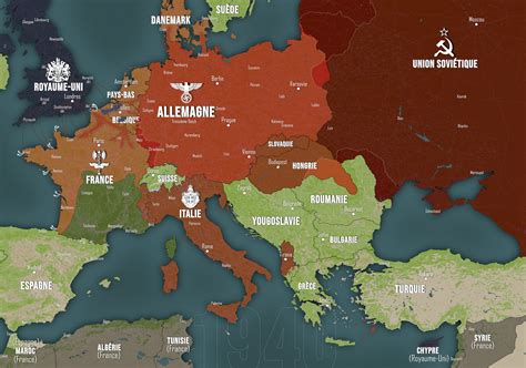 Carte interactive - L'Europe dans la Seconde Guerre mondiale - 1940
