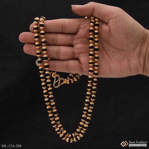 Stunning design superior quality gold plated rudraksha mala for men ...