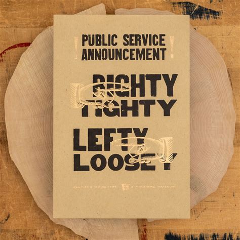 Righty Tighty Lefty Loosey (Second Edition) – Hamilton Wood Type Museum