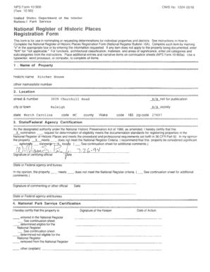 Fillable Online hpo ncdcr L.. . - - North Carolina State Historic ...