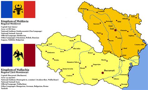 The kingdoms of Wallachia and Moldavia in 1920, at their territorial peak in aftermath of the ...
