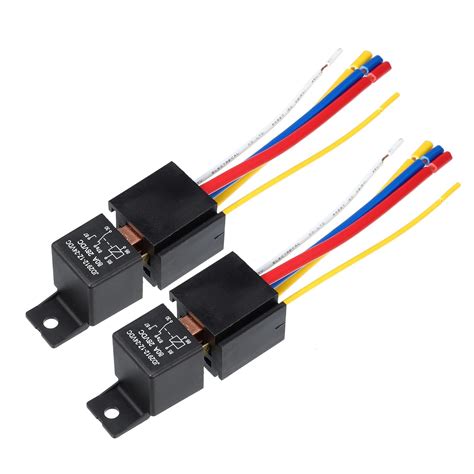 X AUTOHAUX 2 Pcs Car Relay with Socket Harness 5 Pin 24V 80Amp Model ...