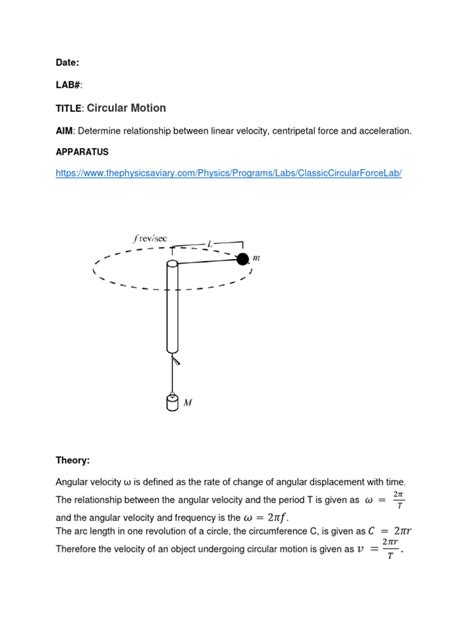 Image result for Circular Motion Experiments