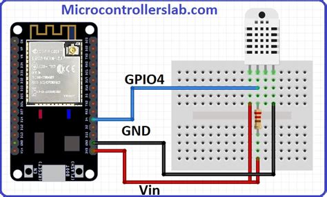 Подключение датчика dht22 к esp32