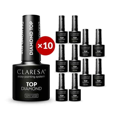 CLARESA DIAMOND TOP NO WIPE 10 x 5 ml - CLARESA - The Biggest GEL NAIL ...