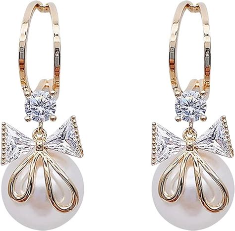 Buy PolluxCraft Korean Earrings For Women And Girls/Gold Plated Pearl ...