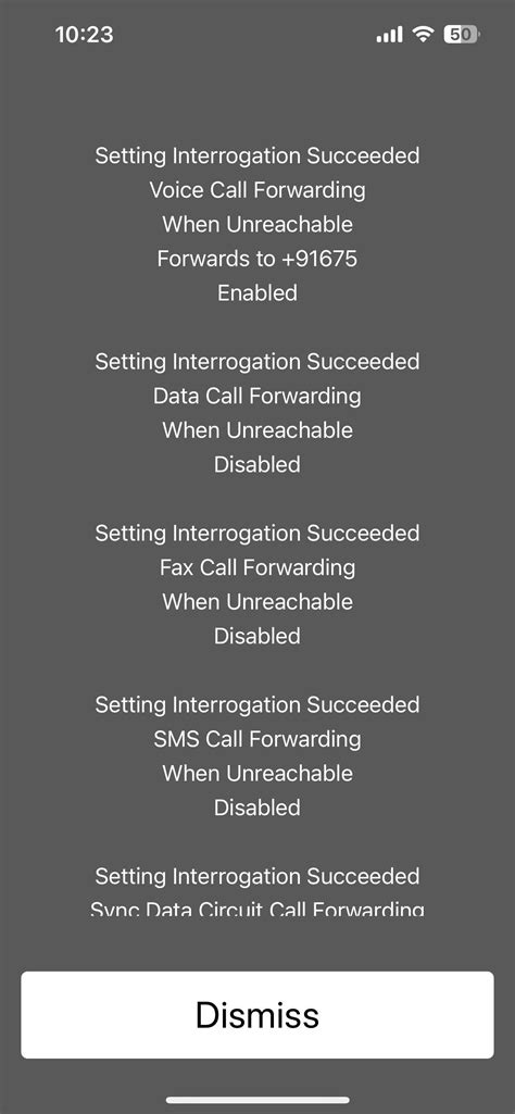 Setting Interrogation Succeeded Voice Cal… - Apple Community