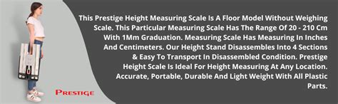 PRESTIGE Height Measuring Scale Stadiometer for Adults and Children ...