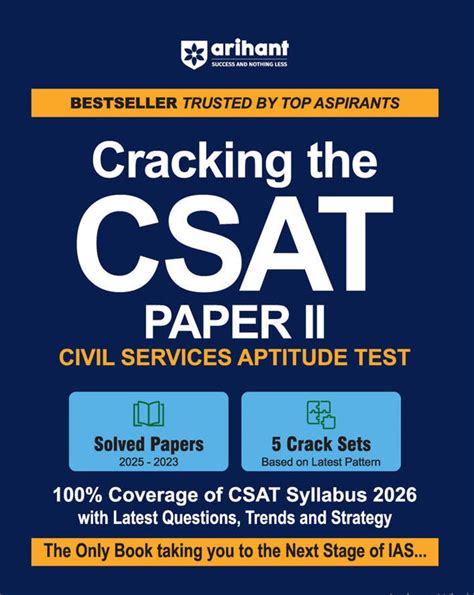 Shop UPSC IAS Pre Exam Cracking the CSAT 2026 Book – arihantbooks