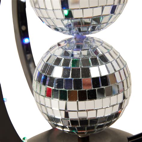 LED Disco Mirror Ball Light - Black and Chrome | Wilko