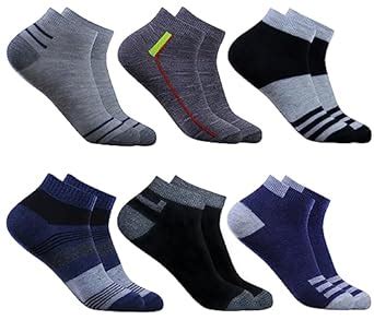 AXILAR Cotton Men Solid, Self Design Ankle Length Socks : Amazon.in ...
