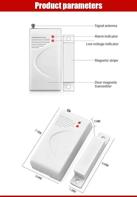 MCT-43 433MHz Wireless Door/Window Magnetic Sensor for GSM Home Securi ...
