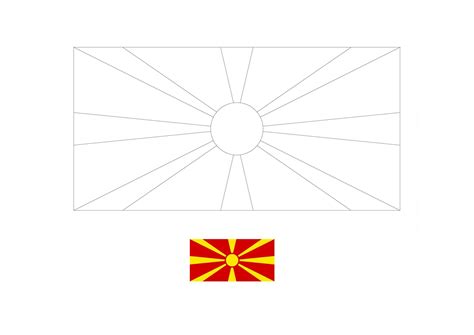 Flag of North Macedonia coloring page - Free coloring sheets ...