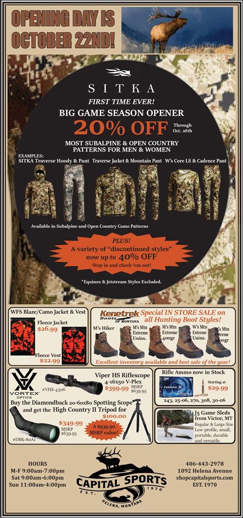 Promotions - Capital Sports - Helena, Montana