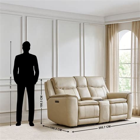 Buy Potsdam Half Leather 2-Seater Zero Gravity Electric Recliner ...