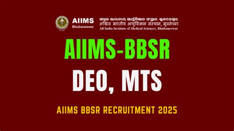 AIIMS Bhubaneswar DEO and MTS Recruitment 2025: Apply Via Email Before ...