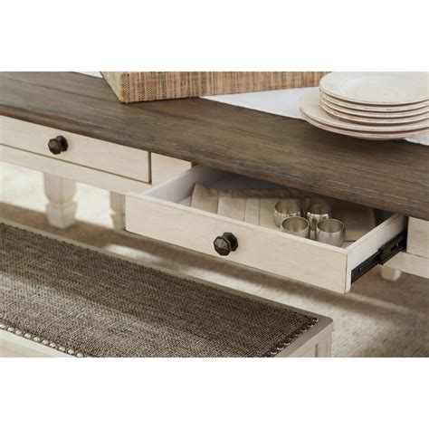Bolanburg Two Tone Rectangular Dining Room Table w/6 Storage Drawers at ...