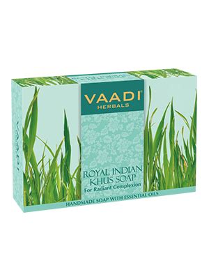 Buy Vaadi Herbals Royal Indian Khus Soap with Olive and Soyabean Oil ...